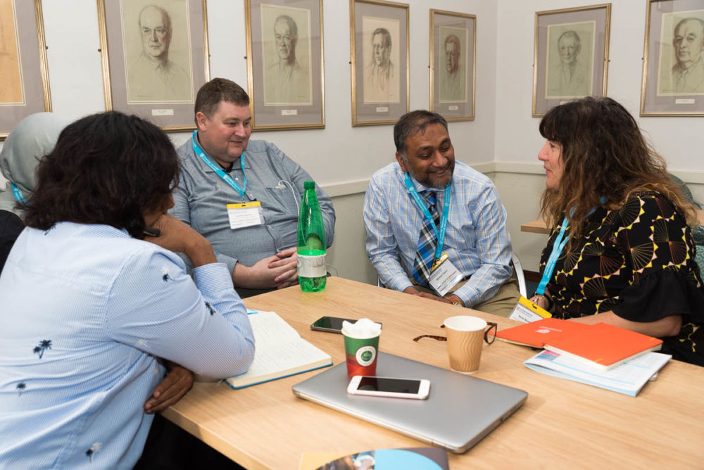 Teachers take part in a workshop at the Cambridge Schools Conference September, 2018